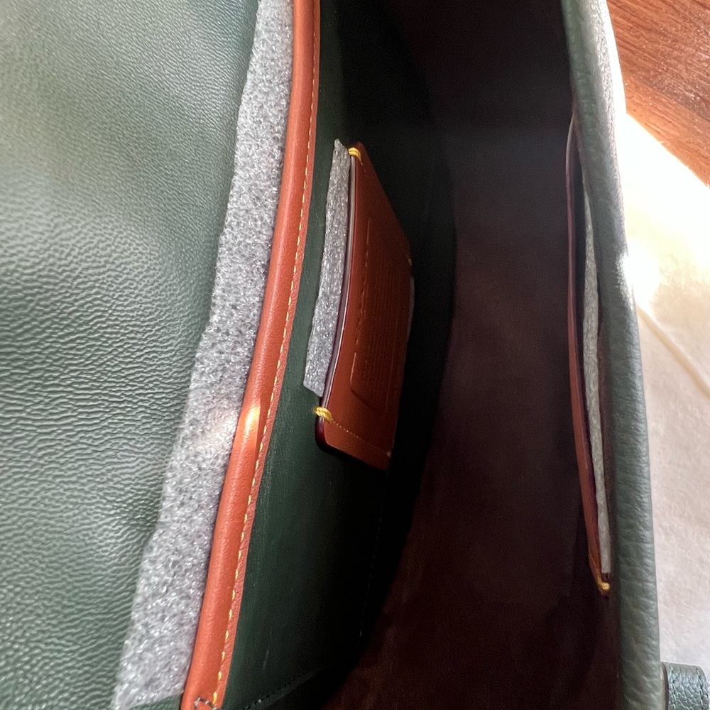 Coach Hitch Crossbody With Varsity Stripe Green - Picture 8 of 11